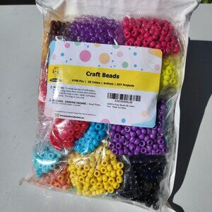 NEW 4200 Pony Beads Kandi 28 Colors Plastic Beads for Craft Bracelets Hair Beads